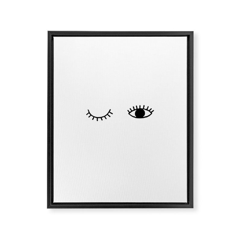 Eye wink Framed Canvas Print Gallery Image 8