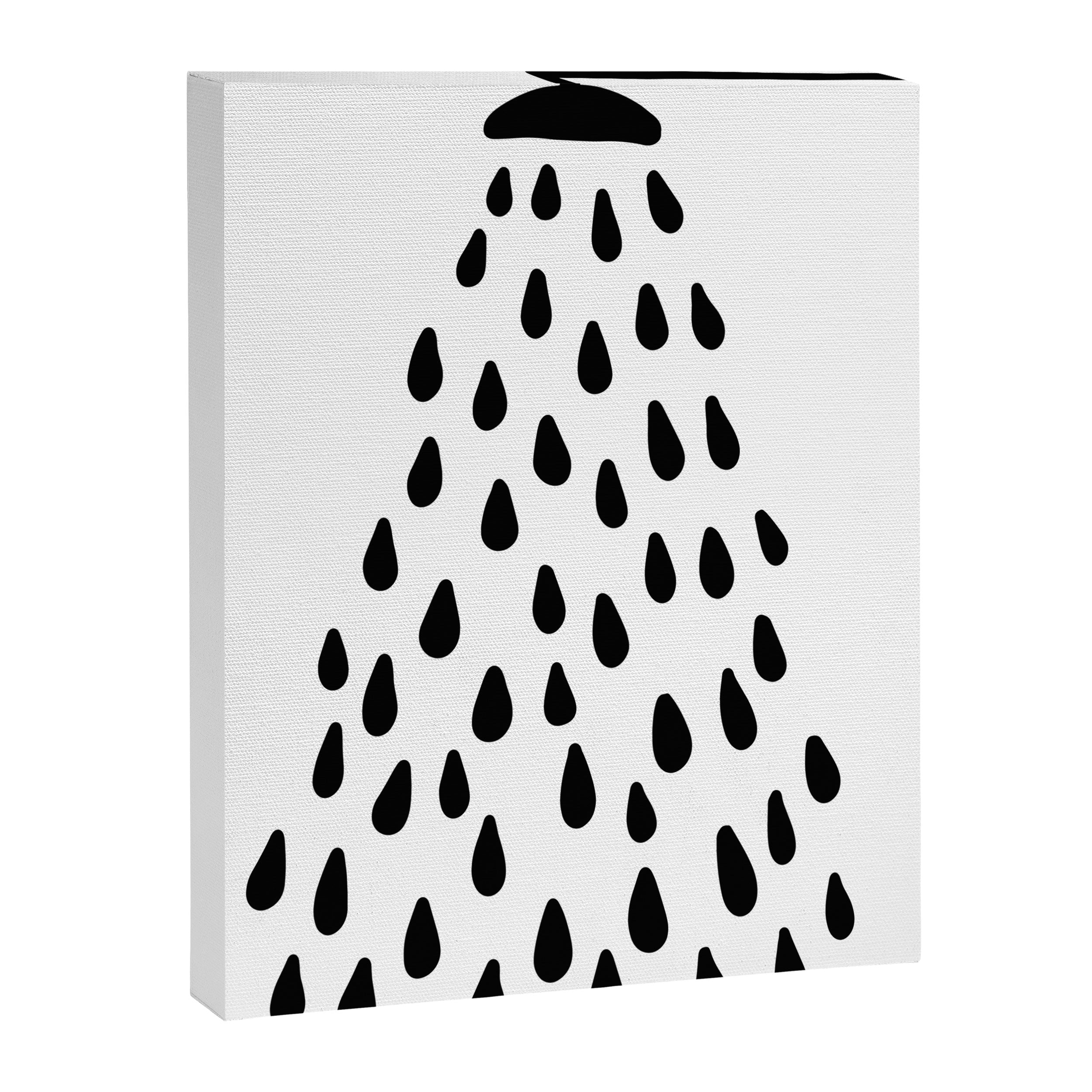 Shower drops with feucet on the right side Canvas Print Gallery Image 8