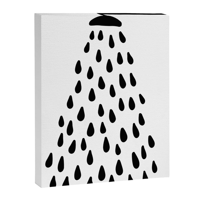 Shower drops with feucet on the right side Canvas Print Gallery Image 1