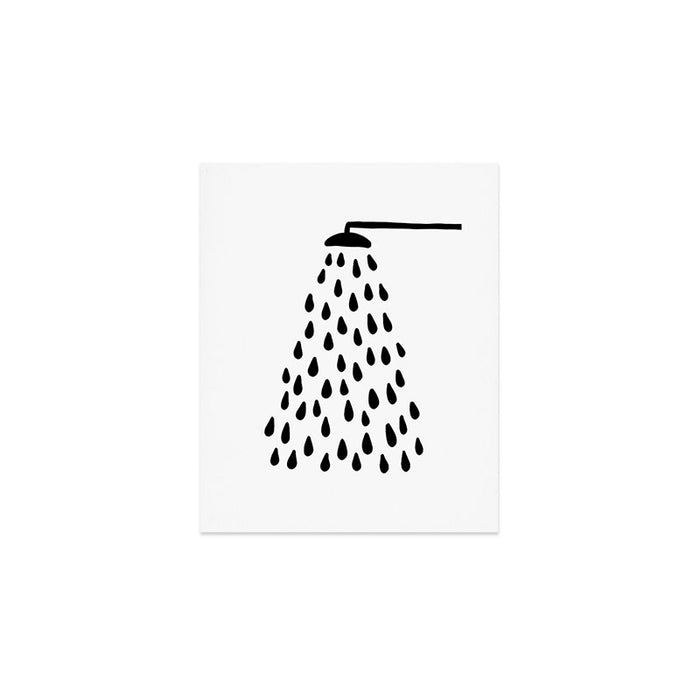 Shower drops with feucet on the right side Art Print Gallery Image 1