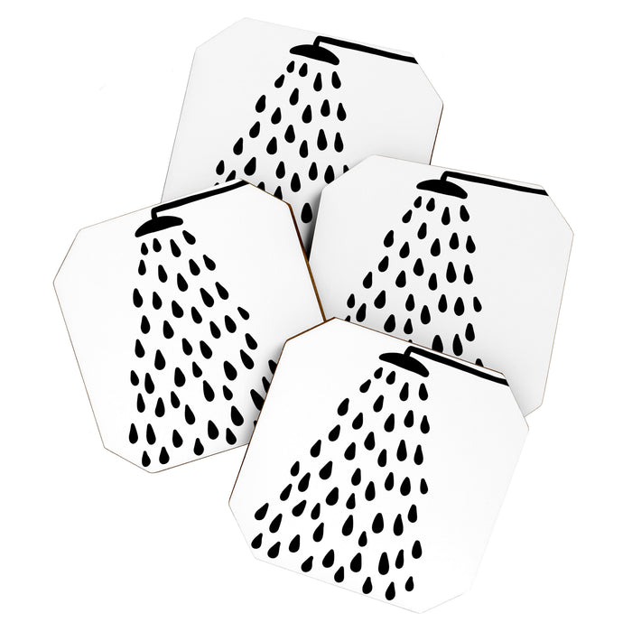 Shower drops with feucet on the right side Coaster Gallery Image 1