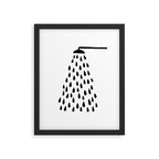 Shower drops with feucet on the right side Framed Art Print Gallery Image 6