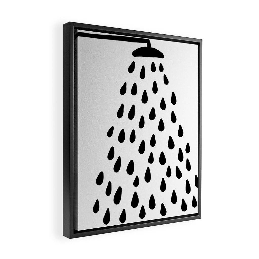 Shower in bathroom Framed Canvas Print Gallery Image 2