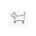 Simple dachshund black drawing Art Print Gallery Image 1