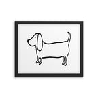 Simple dachshund black drawing Framed Art Print Gallery Image 5