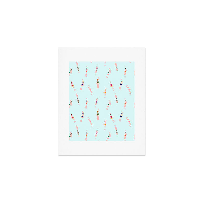 Swimmers in the pool Art Print Gallery Image 1