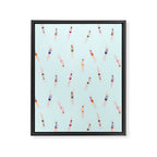 Swimmers in the pool Framed Canvas Print Gallery Image 8