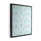 Swimmers in the pool Framed Canvas Print Gallery Image 2