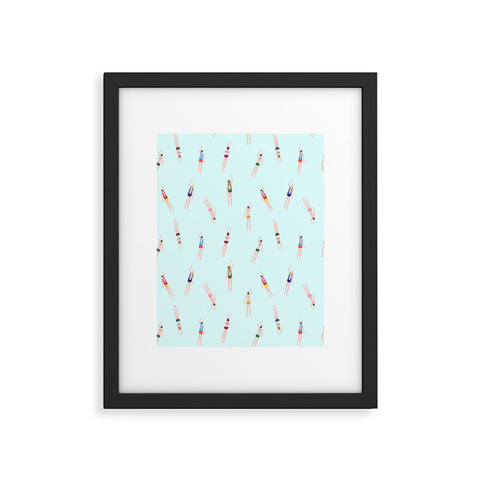 Swimmers in the pool Framed Art Print Gallery Image 1