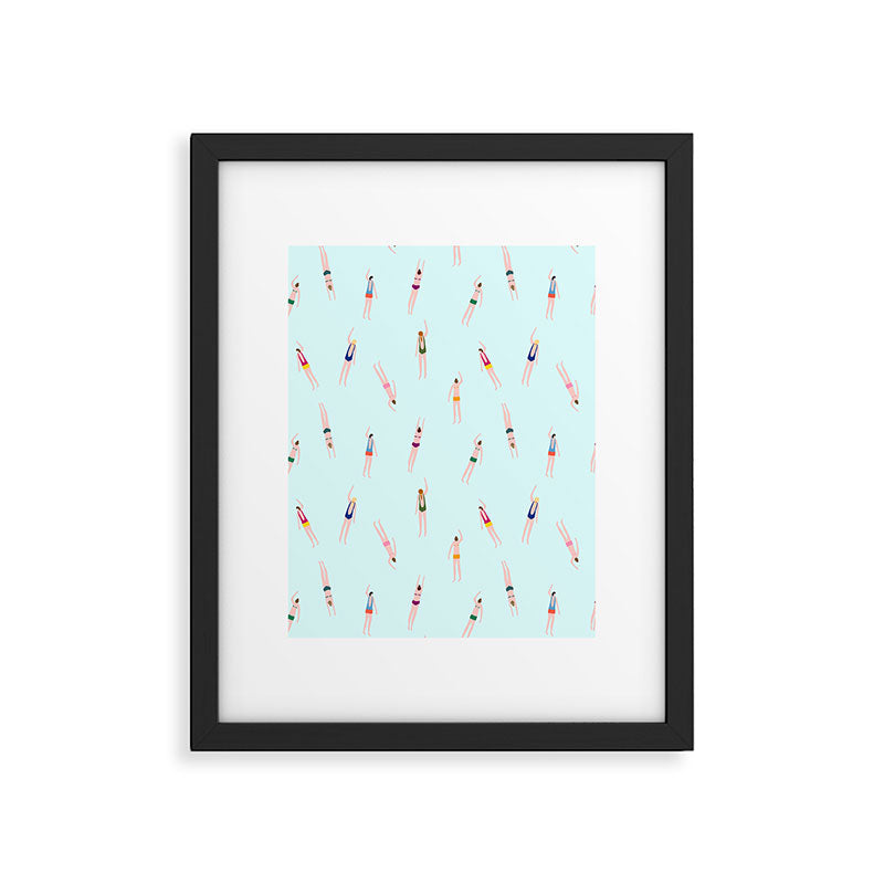 Swimmers in the pool Framed Art Print Gallery Image 6