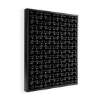 White dachshunds in black background Framed Canvas Print Gallery Image 2