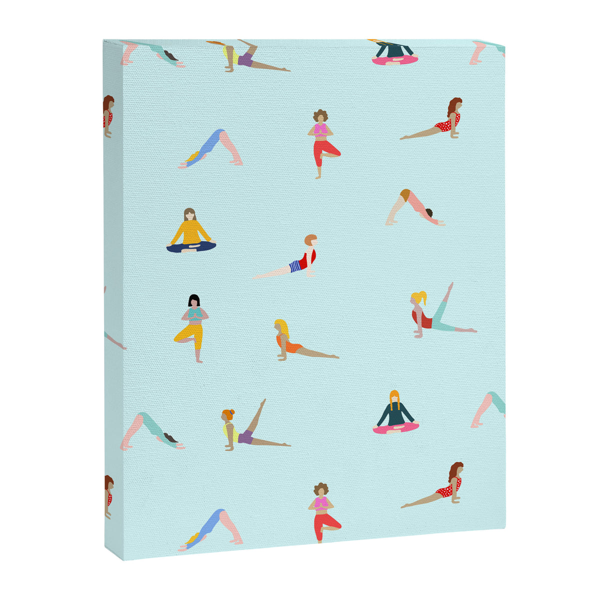 Yoga poses pattern Canvas Print Gallery Image 8