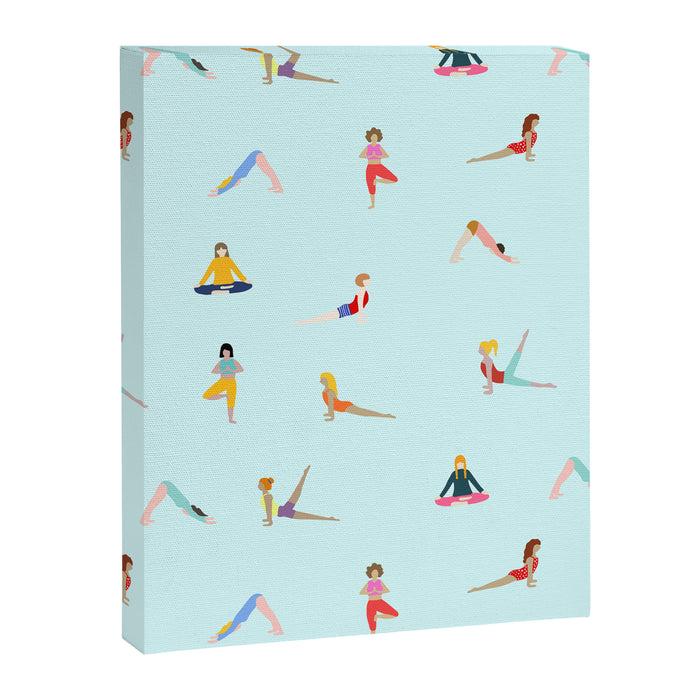 Yoga poses pattern Canvas Print Gallery Image 1