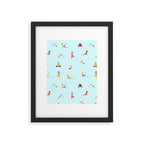 Yoga poses pattern Framed Art Print Gallery Image 6