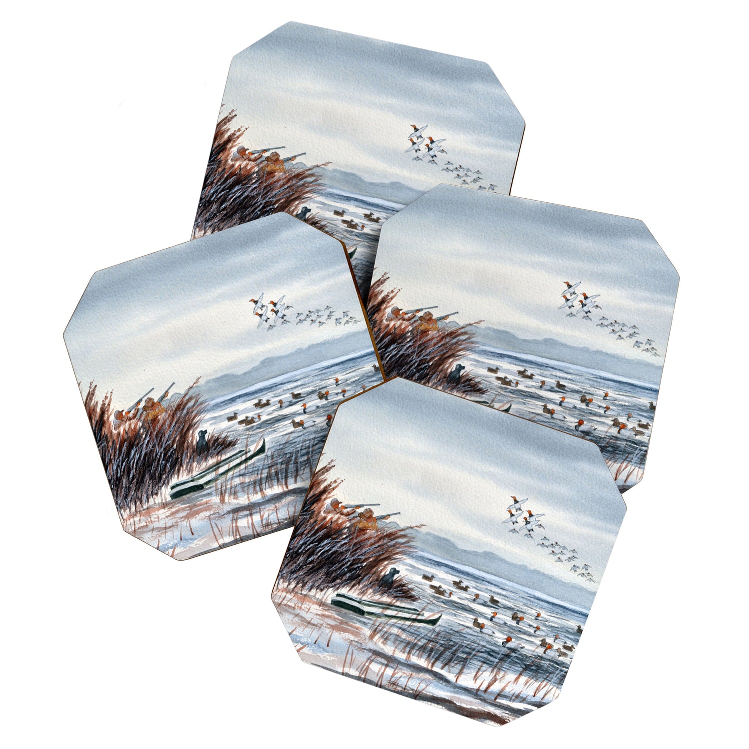 Duck Hunting For Canvasbacks Coaster Gallery Image 1