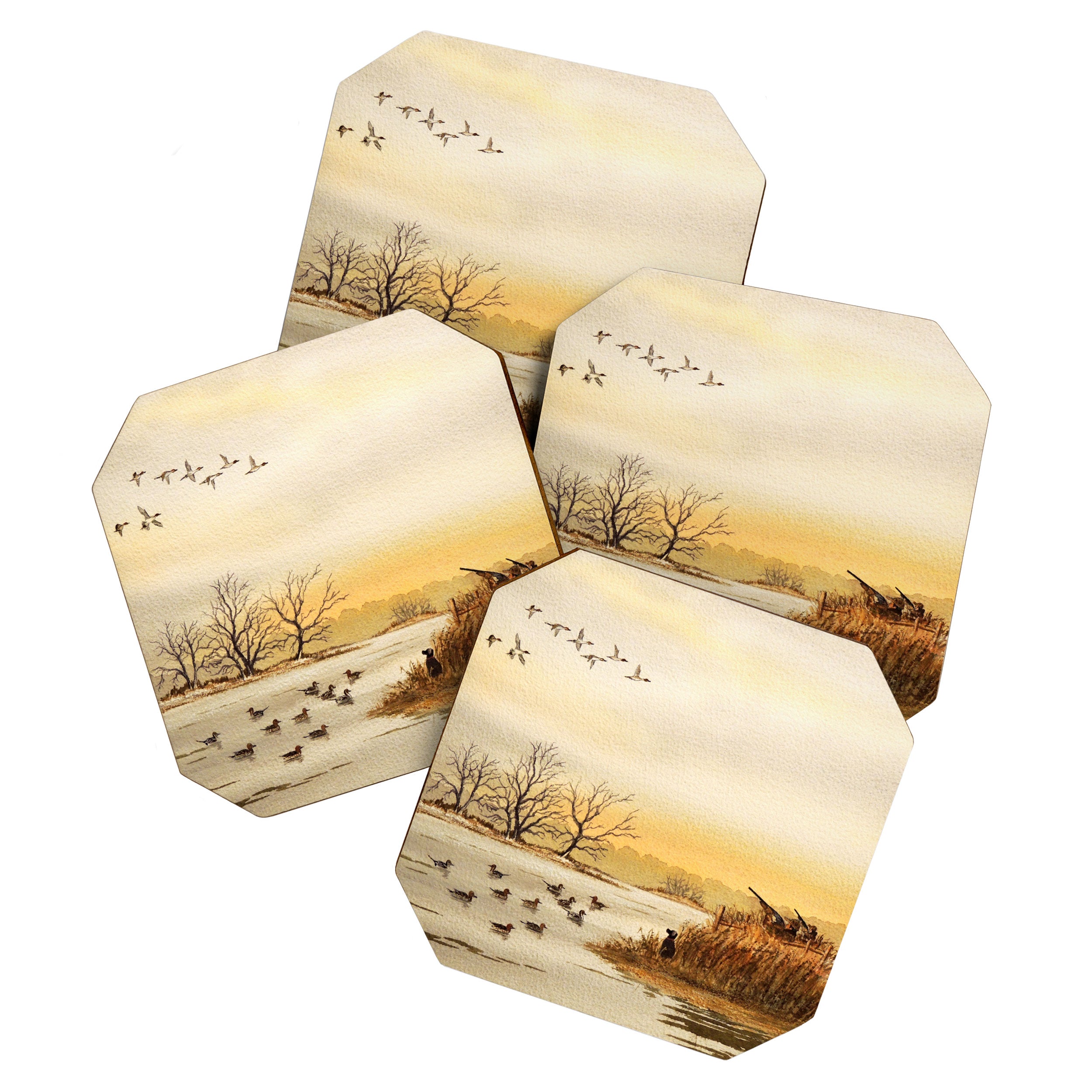 Hunting Pintail Ducks Coaster Gallery Image 1
