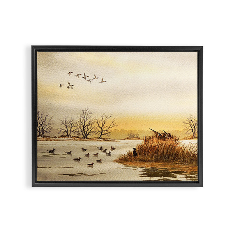 Hunting Pintail Ducks Framed Canvas Print Gallery Image 3