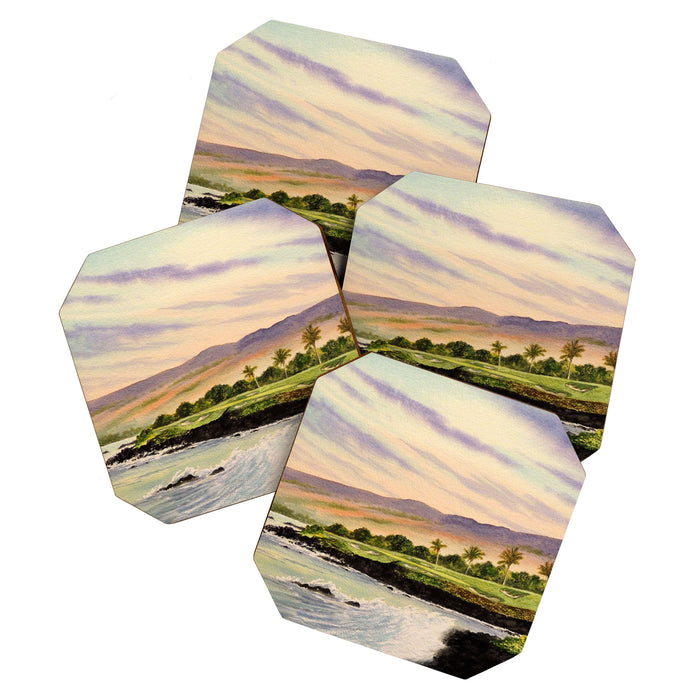 Mauna Kea Golf Course Hawaii Hole 3 Coaster Gallery Image 1