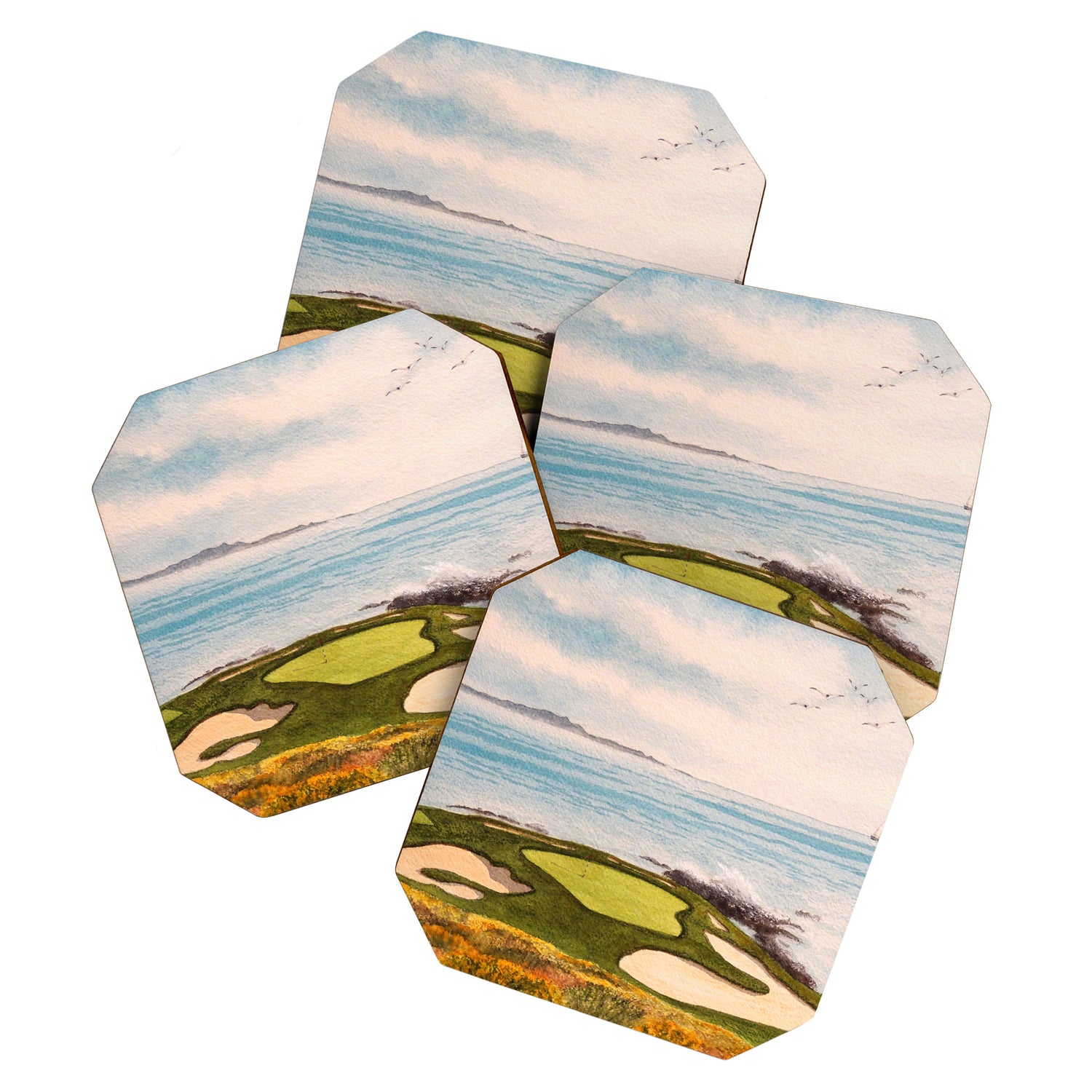 Pebble Beach Golf Course Signature Hole 7 Coaster Gallery Image 1