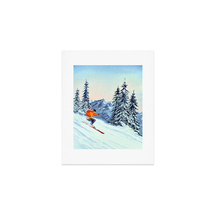 Skiing The Clear Leader Art Print Gallery Image 1