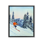Skiing The Clear Leader Framed Canvas Print Gallery Image 6
