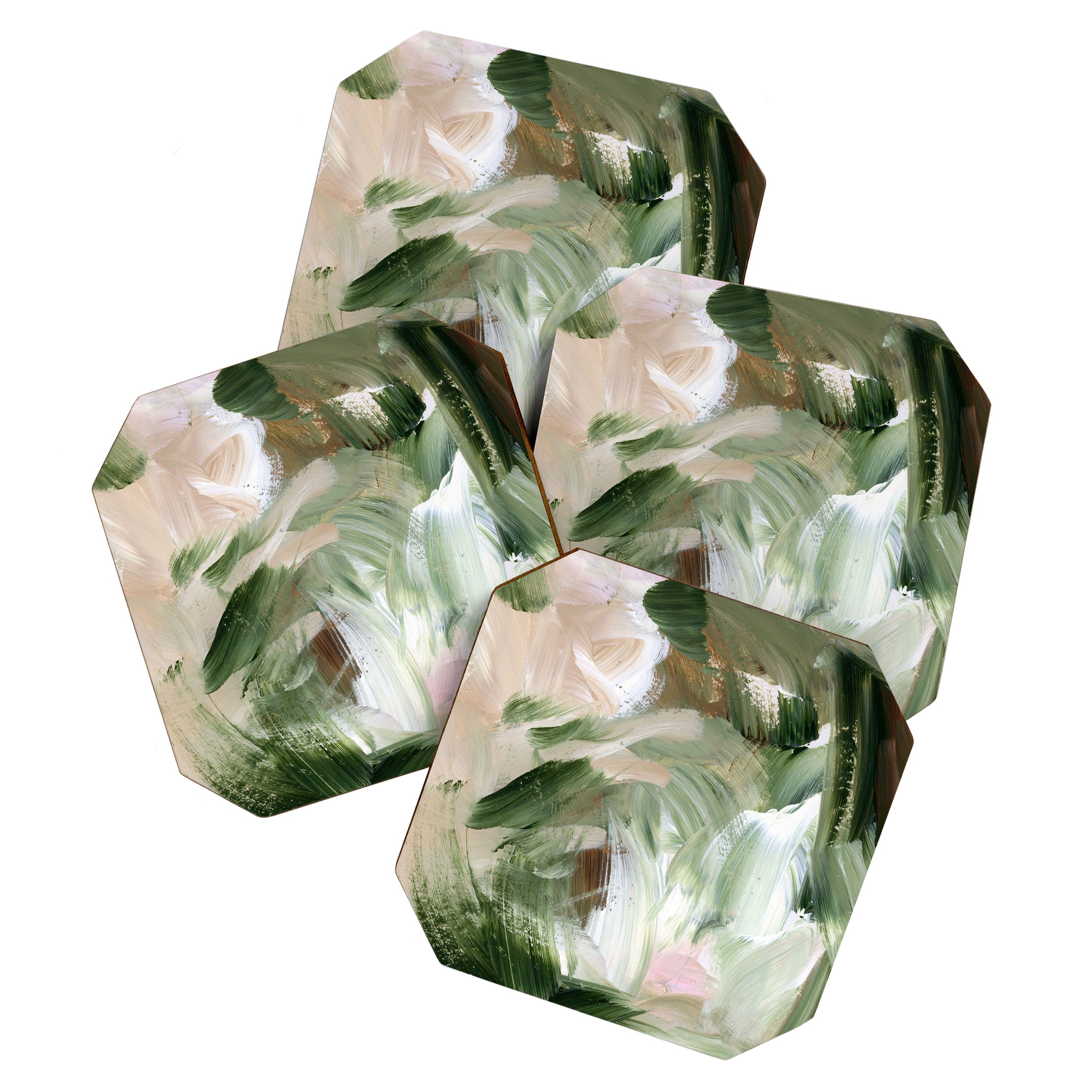 Sage green and beige vol.4.1 Coaster Gallery Image 1