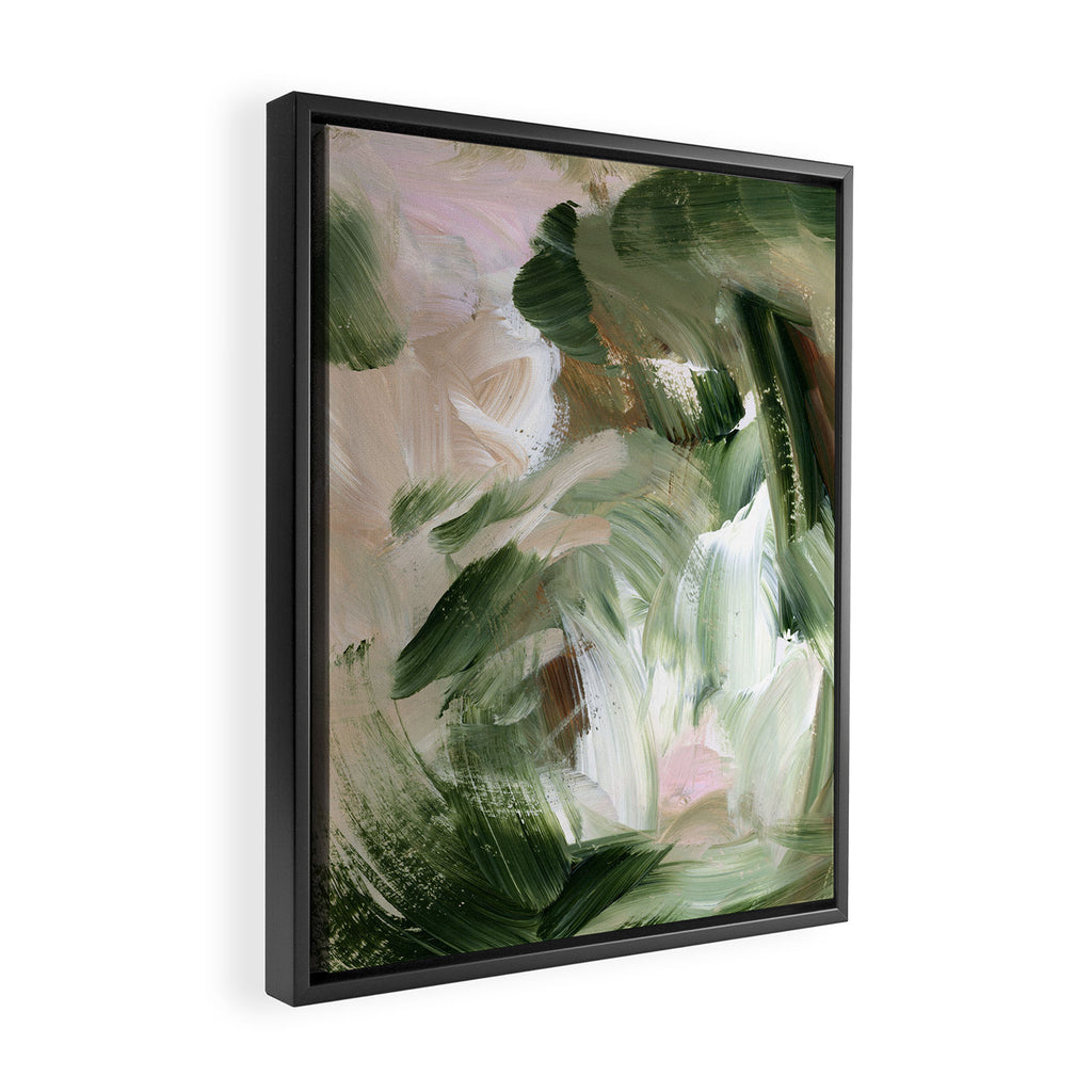 Sage green and beige vol.4.1 Framed Canvas Print Gallery Image 2
