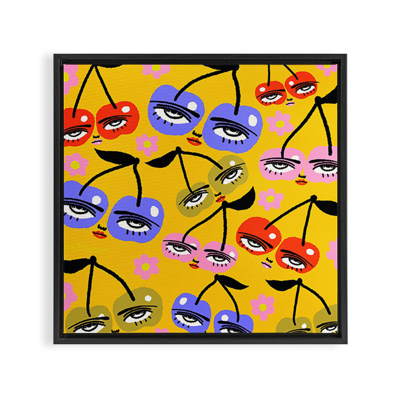 Cherry Party Framed Canvas Print Gallery Image 3