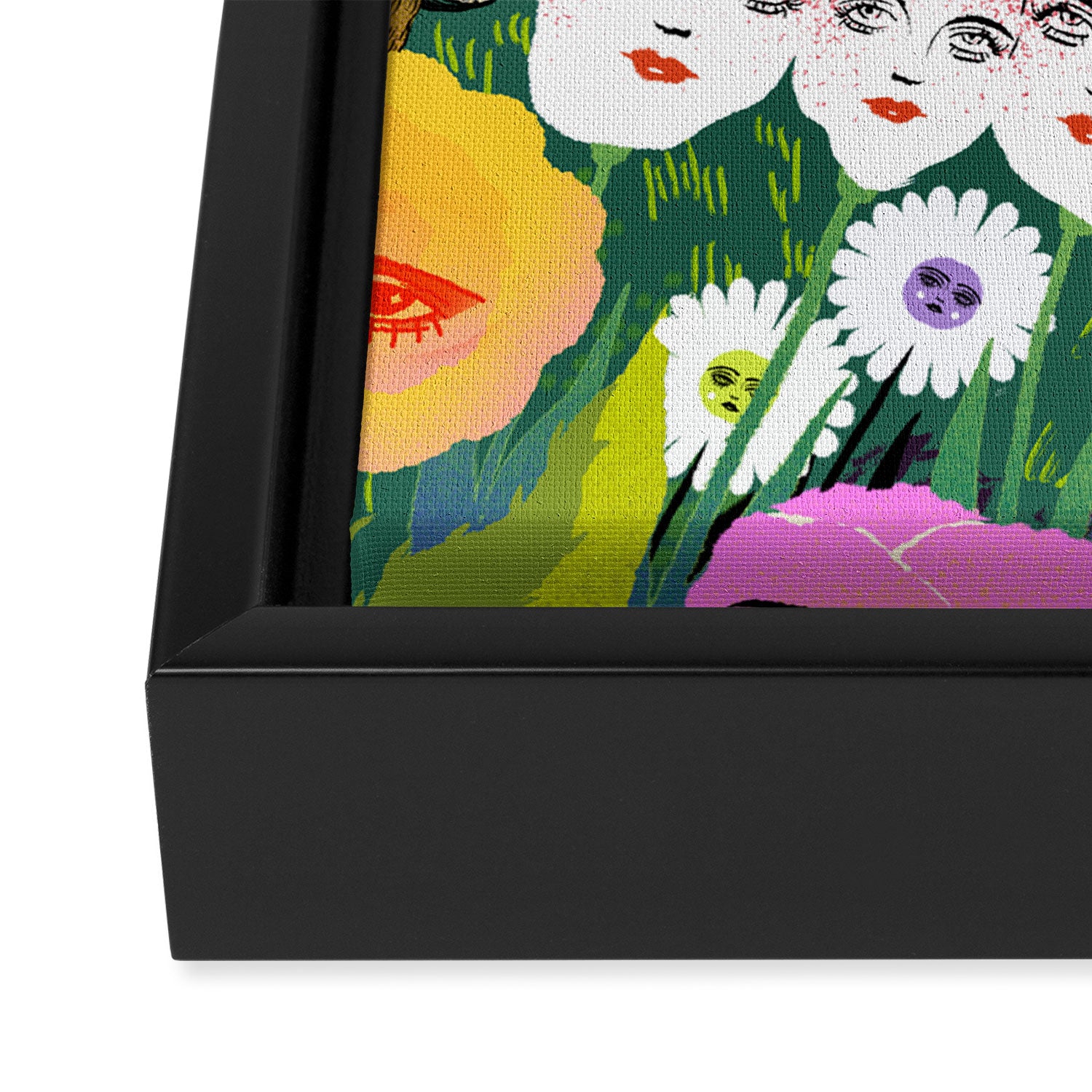 flower garden Framed Canvas Print Gallery Image 3