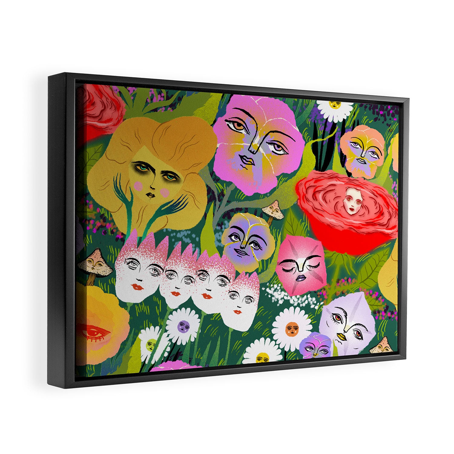 flower garden Framed Canvas Print Gallery Image 2