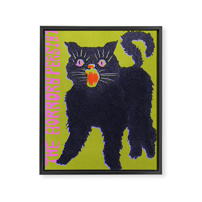 Horror Kitty Framed Canvas Print Gallery Image 1