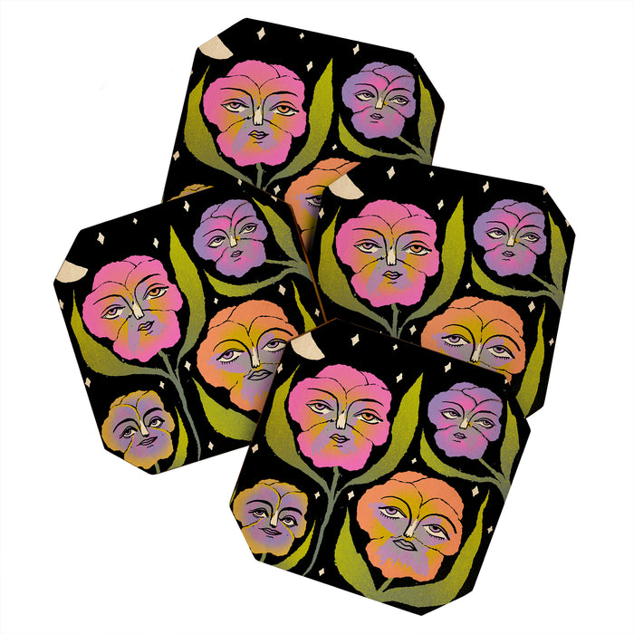 Night Pansy Coaster Gallery Image 1