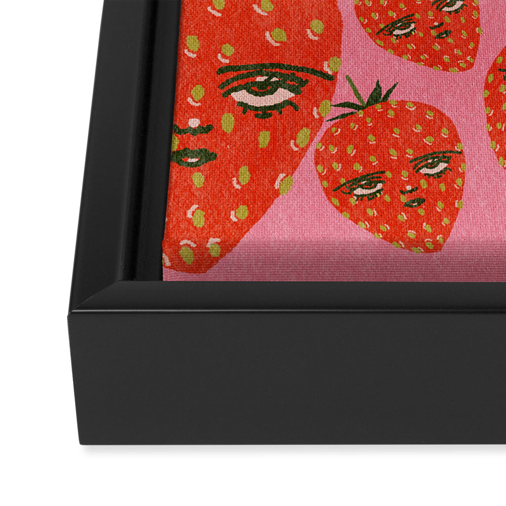 Unimpressed Strawberry Framed Canvas Print Gallery Image 3