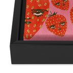 Unimpressed Strawberry Framed Canvas Print Gallery Image 3