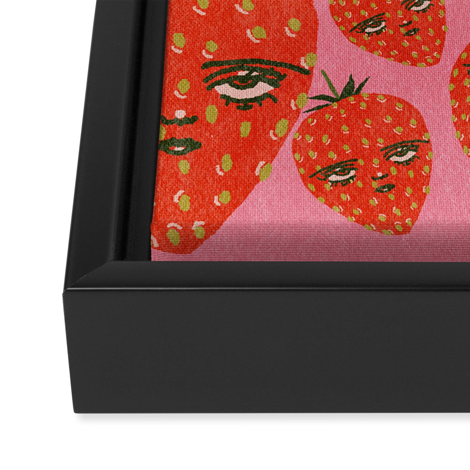 Unimpressed Strawberry Framed Canvas Print Gallery Image 3