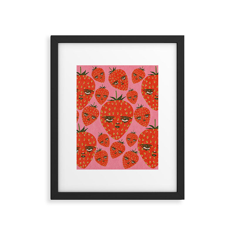 Unimpressed Strawberry Framed Art Print Gallery Image 6