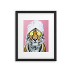 Tiger in a Towel Framed Art Print Gallery Image 5