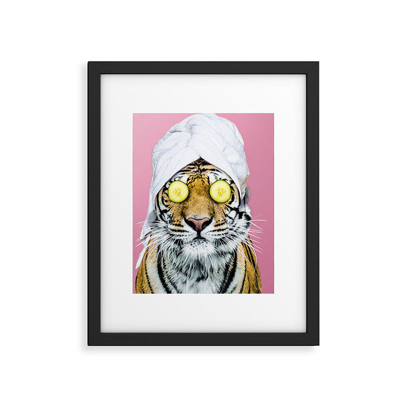 Tiger in a Towel Framed Art Print Gallery Image 5