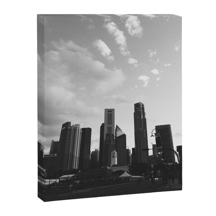 LION CITY || black and white architecture photography || SINGAPORE Canvas Print Gallery Image 1