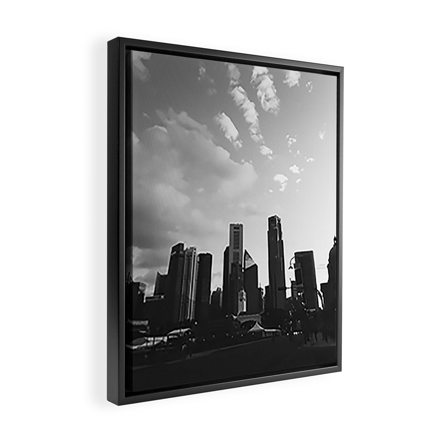 LION CITY || black and white architecture photography || SINGAPORE Framed Canvas Print Gallery Image 2
