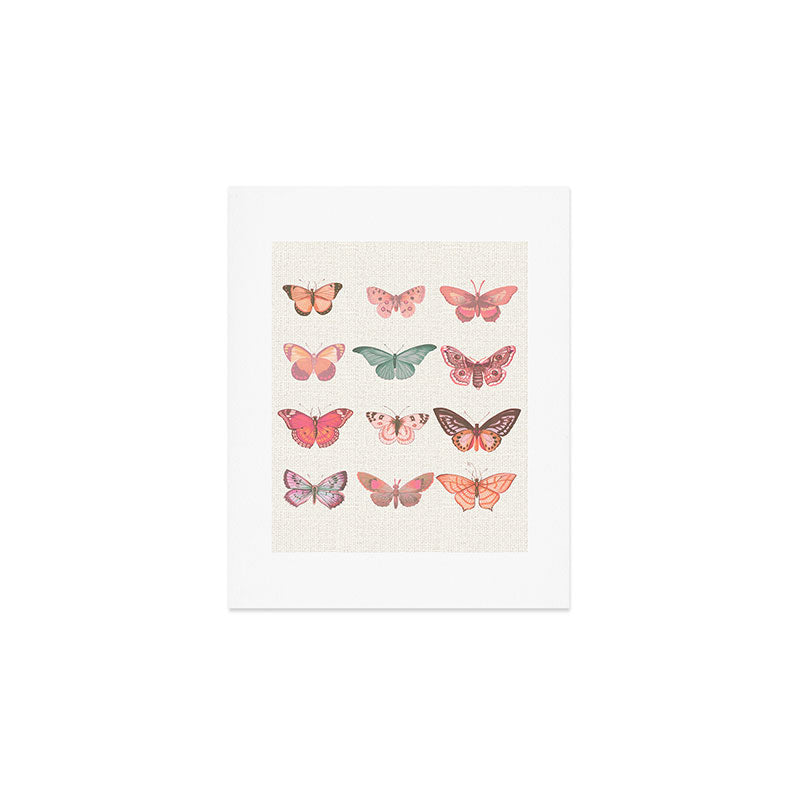 Butterflies in Pink Tones Art Print Gallery Image 1