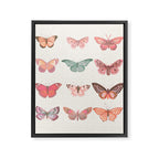 Butterflies in Pink Tones Framed Canvas Print Gallery Image 8