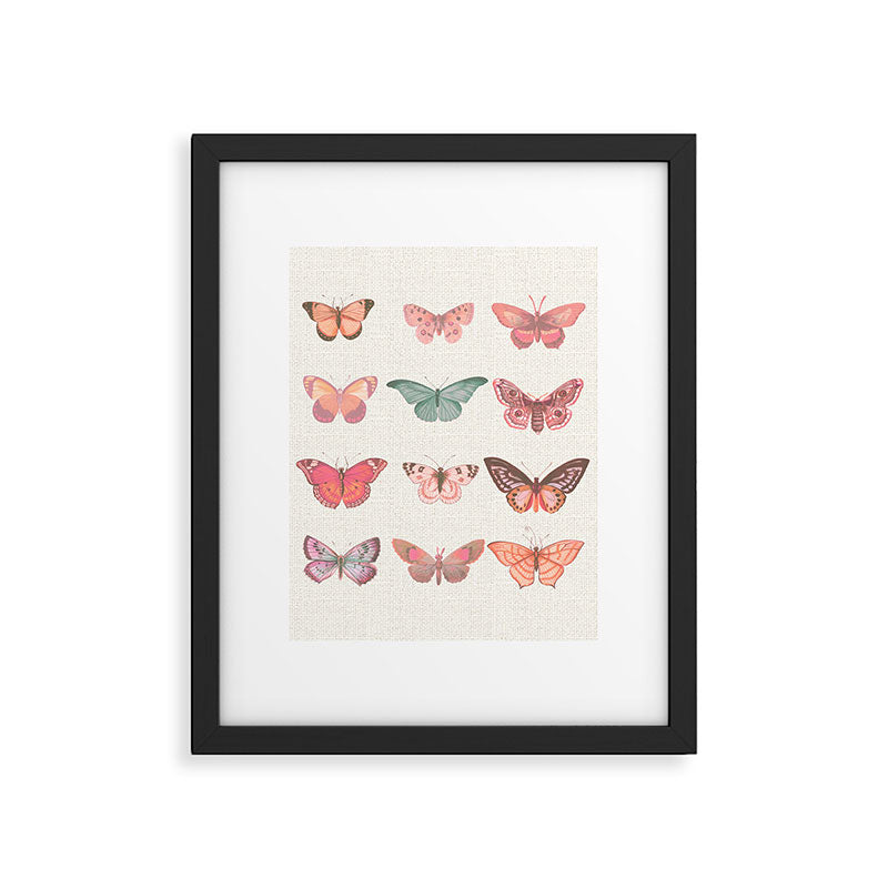 Butterflies in Pink Tones Framed Art Print Gallery Image 6