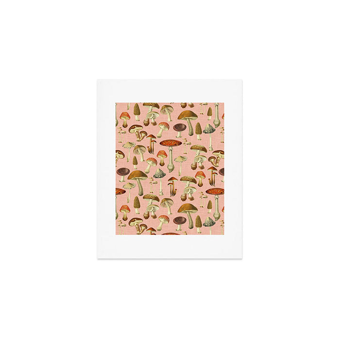 Mushrooms pink Art Print Gallery Image 1