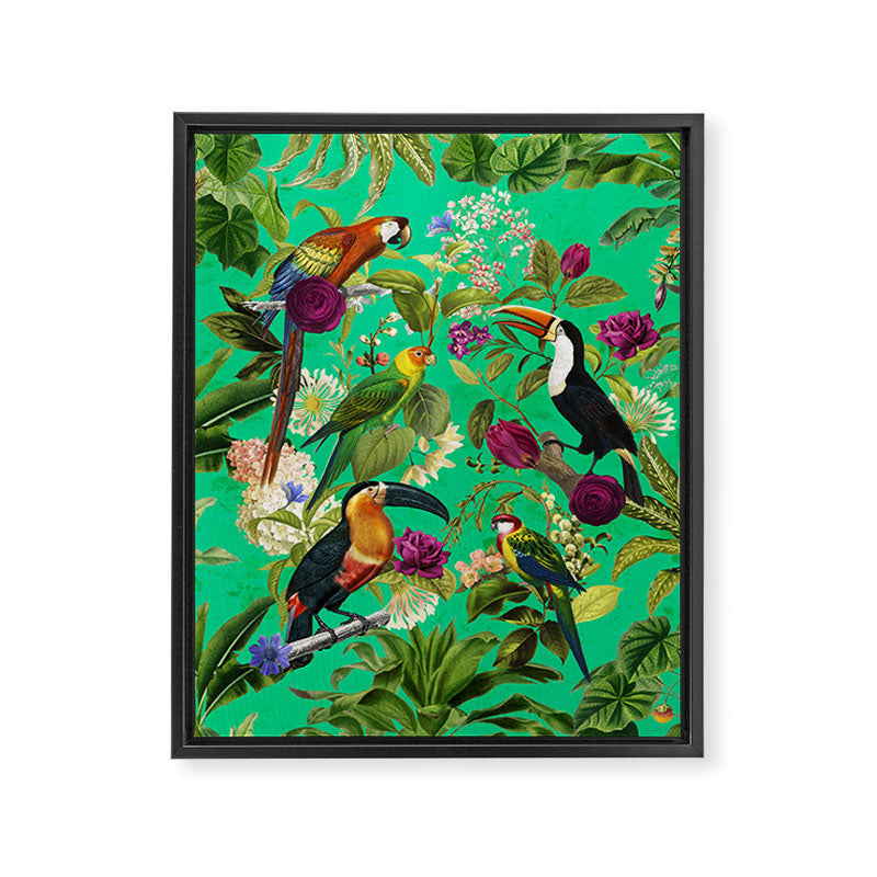 Toucan Jungle Framed Canvas Print Gallery Image 6