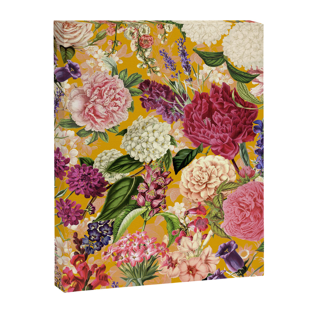 Yellow Happy Floral Pattern, Modernism Canvas Print Gallery Image 6