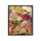 Yellow Happy Floral Pattern, Modernism Framed Canvas Print Gallery Image 6