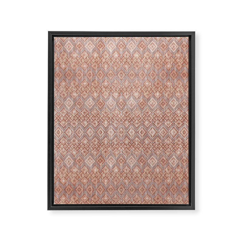 Abstract boho geometric tribal - terracotta Framed Canvas Print Gallery Image 3