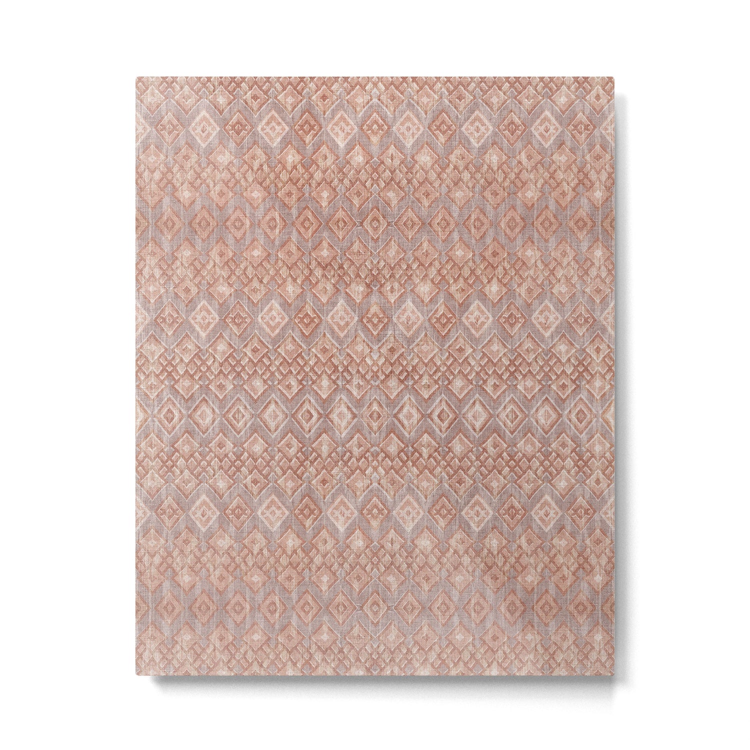 Abstract boho geometric tribal - terracotta Metal Print Gallery Image 4