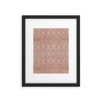 Abstract boho geometric tribal - terracotta Framed Art Print Gallery Image 4